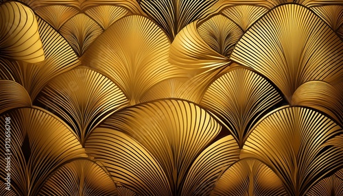 glamorous gold art deco pattern background