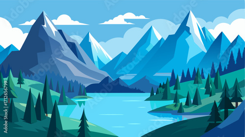 A tranquil lake sandwiched between majestic peaks offering a serene escape from bustling city life.