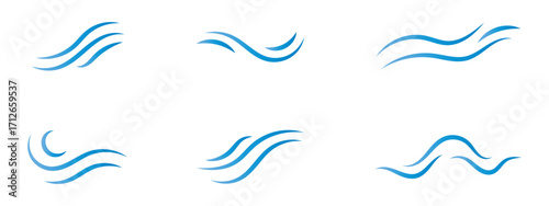 Doodle wind line sketch set. Hand drawn doodle wind motion, air blow, swirl elements. Wind blow line icon.