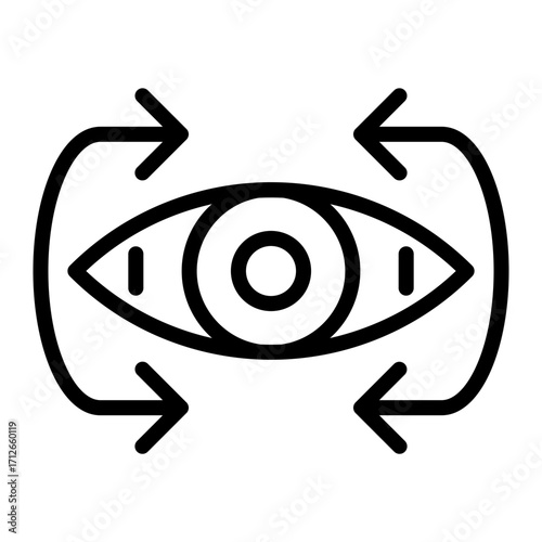 Visual Stimulus Vector Line Icon Design
