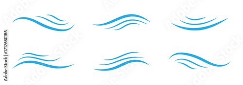 Wind blow line icon fresh vector cloud air isolated speed symbol. Wind blow air line icon logo.