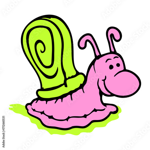 Snail shell cute sweet happy Cool funny cartoon