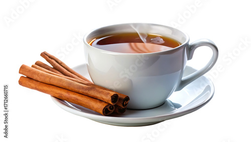 cup of coffee with cinnamon sticks