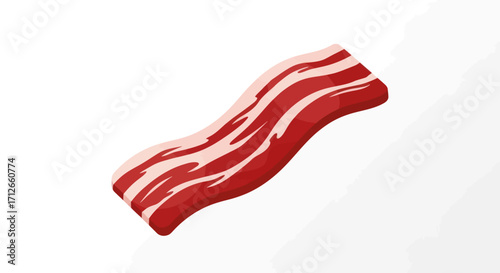 A single wavy strip of cooked bacon illustration.