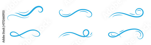 Wind blow vector. air flow symbol. vector illustration
