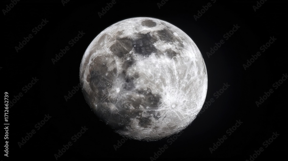 Obraz premium A clear, detailed view of the moon's surface captured from space,