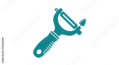 Simple Y shaped vegetable peeler kitchen utensil icon.