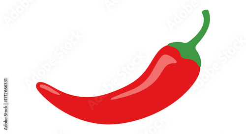Vibrant Red Chili Pepper Illustration.