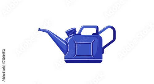 Blue Oil Can for Lubrication and Maintenance.