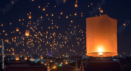 Sky Lanterns Festival - A Night of Floating Lights and Wishes.