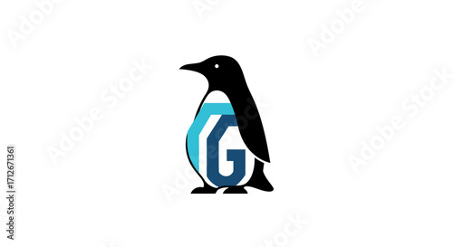 Creative penguin logo design with integrated GG letters.