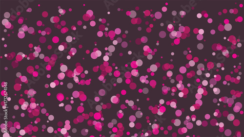 Abstract geometric background with pink and purple circles and dark backdrop
