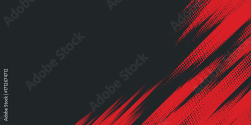 Background, contrast red and black color abstract template for business design. Technology style. You can use it for advertising, sports posters, templates, business presentations. Vector illustration