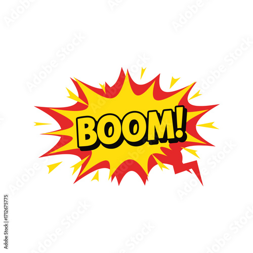 Vector comic pop art illustration of a new super sale sign with a yellow star explosion and bang text