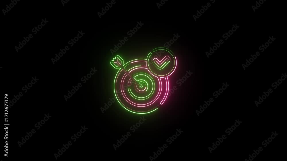 Marketing targeting strategy symbol. Aim goal target icon arrow sign ...