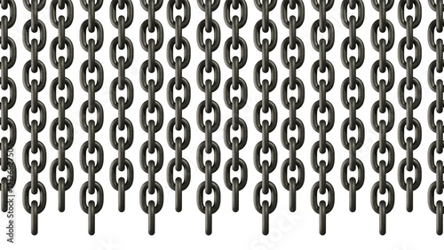3D Render of Black Metal Chain
