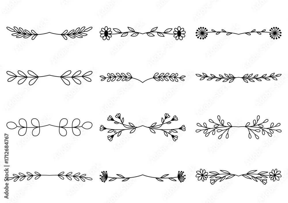 Fototapeta premium 0019 flower divider