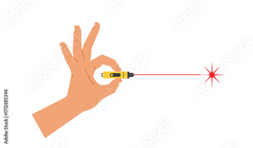 Hand holding syringe injecting vaccine miniature target demonstrating precision medical treatment and healthcare solutions isolated on white background