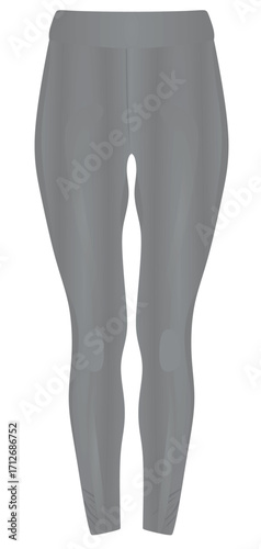 Grey woman leggings. vector illustration	
