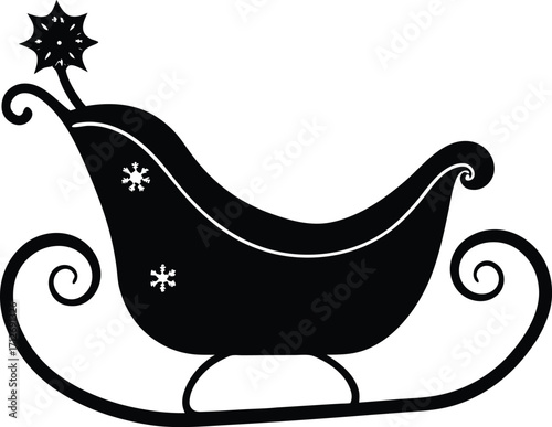 santa claus on a sledge