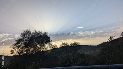 sunset in the mountains