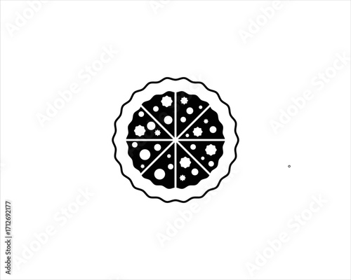 Pizza icon modern vector style. Vector isolated illustration