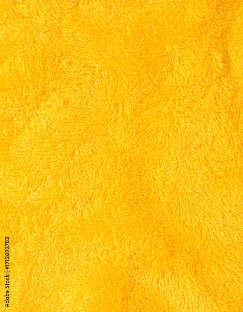 Fototapeta premium Bright yellow fuzzy fabric texture
