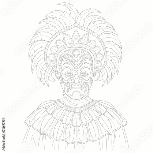 Vibrant Bali Arts Festival Masked Dancer Celebration and Cultural Performance