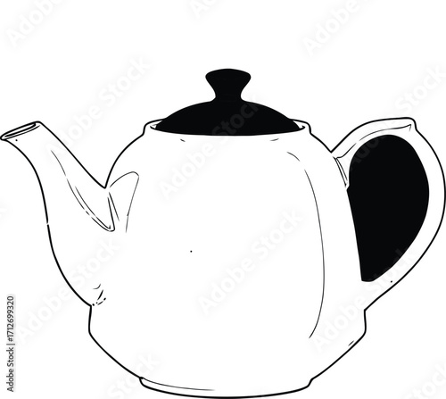 Sketch of a Teapot, Kitchenware, Drinkware