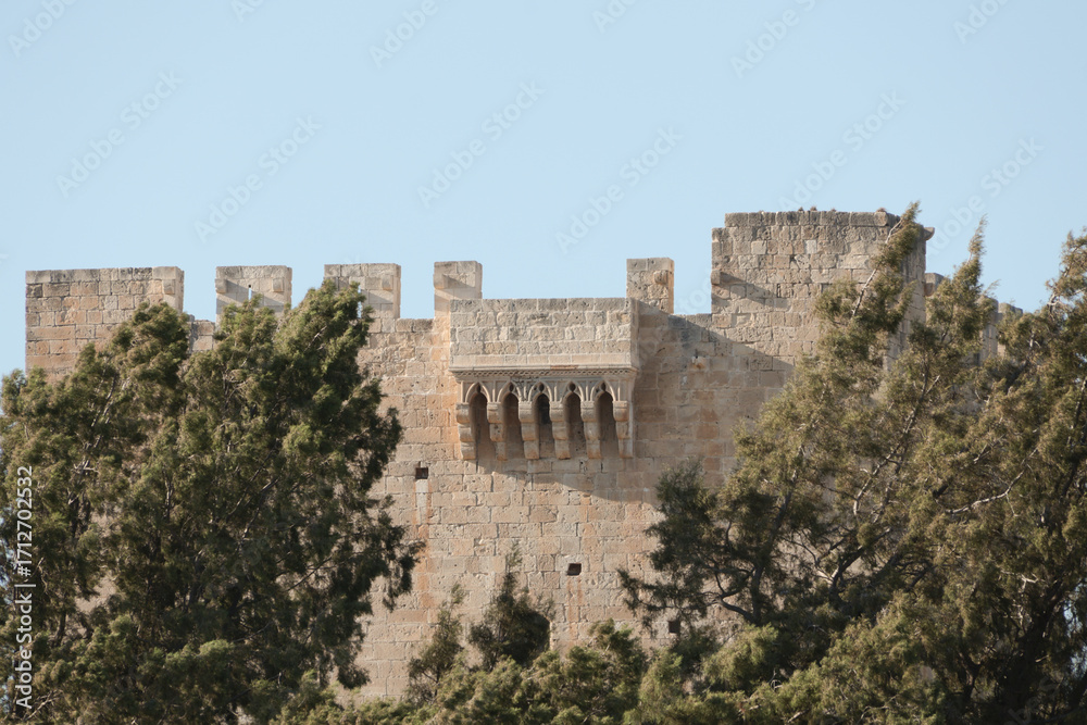 Fototapeta premium Kolossi Castle, a medieval fortress a few kilometers away from the city of Limassol, Cyprus.