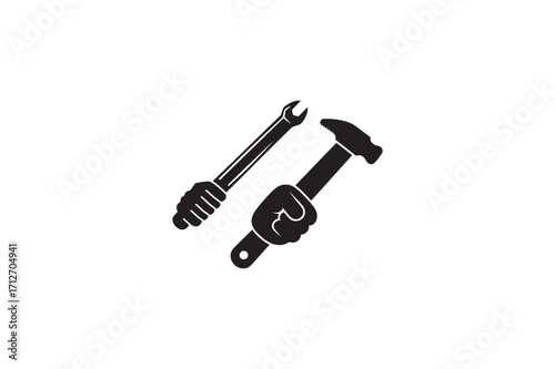Crowbar hand tool vector silhouettes black color image made by adobe illustrator with white color back round            .eps