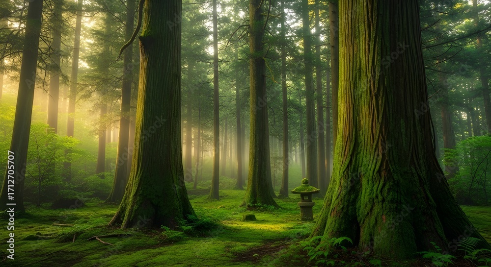 Obraz premium forest big tree