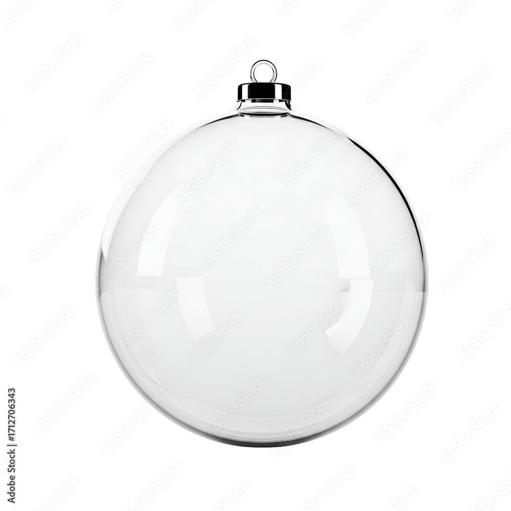 Fototapeta premium transparent christmas ball isolated