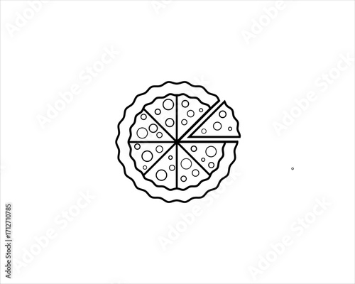 Pizza icon modern vector style. Vector isolated illustration