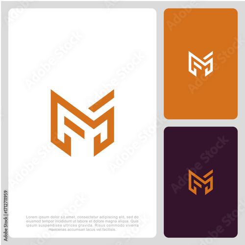 Letter FM Logo Template Design Vector Illustration	