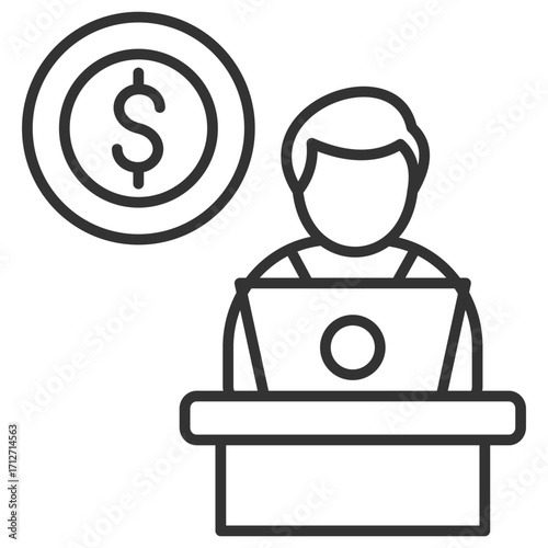 Self Employment Outline Icon