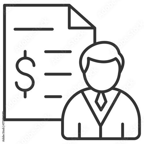 Wages Outline Icon