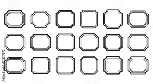 Collection of Decorative Square Frames vector