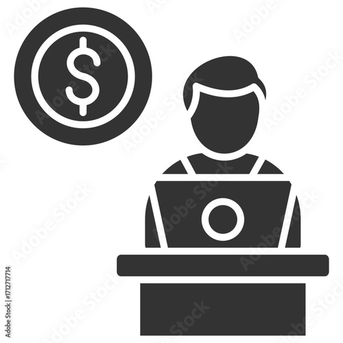 Self Employment Glyph Icon