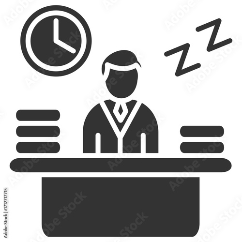 Overtime Glyph Icon