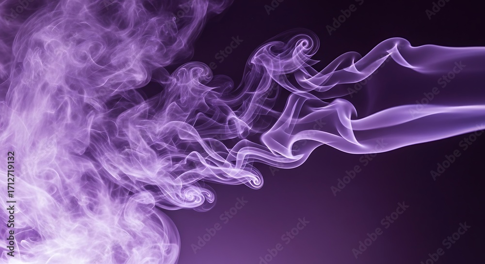 Obraz premium Purple Smoke Abstract Swirls Background.