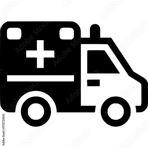 Medical first aid kit icon for car emergency help service design