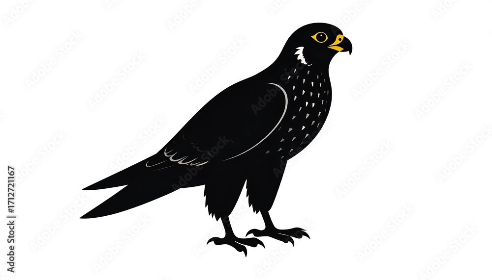 Fototapeta premium Silhouette of a peregrine falcon