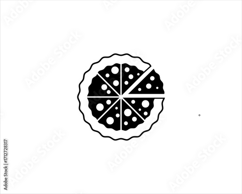 Pizza icon modern vector style. Vector isolated illustration