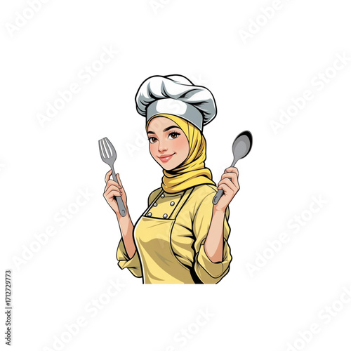 chef with a pan