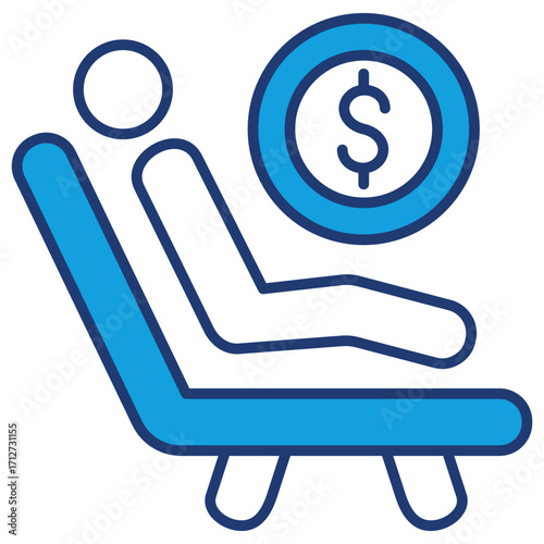 Passive Income Blue Icon