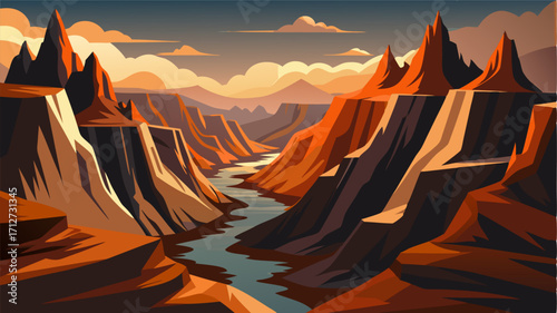 A striking landscape of rugged peaks and deep gorges carved out by years of wind and water erosion.