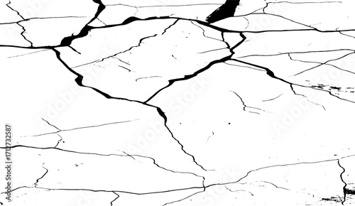 cracked wall background. Hand drawing texture. Vector illustration