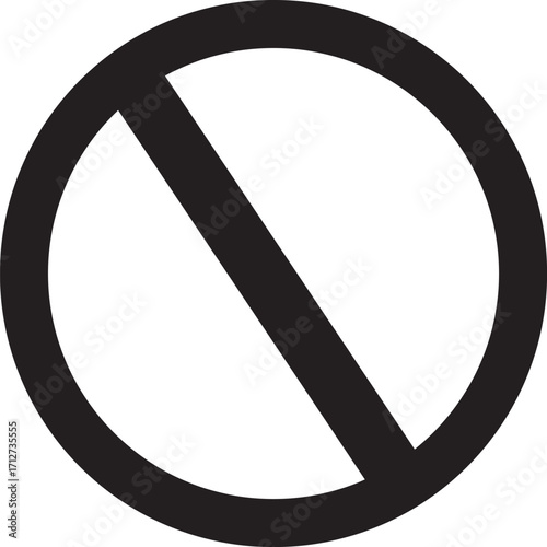stop sign, warning icon, ,no sign, forbidden symbol, prohibition, restricted access, not allowed, danger symbol, black circle 