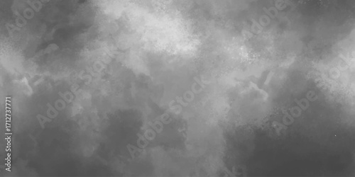 Abstract background with dark gray watercolor texture. Ghostly Abstract Background with Smoke and Fog in Neutral Shades. Marble texture background smoky and fog effect for photos and art works. 
